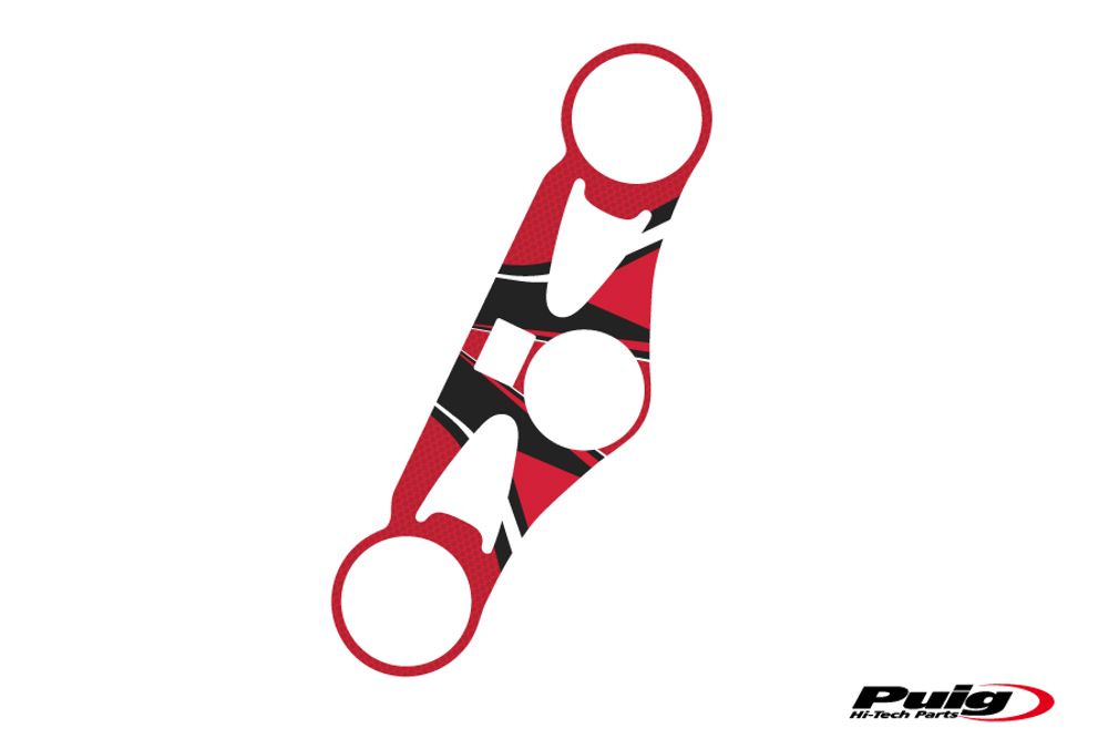 PUIG 6964R Radikal Yoke Protector passend fuer HONDA CBR1000RR FIREBLADE Rot