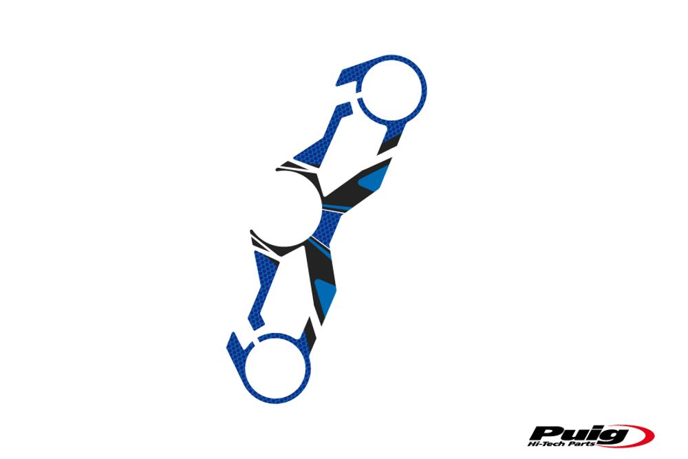 PUIG 8320A Radikal Yoke Protector passend fuer KAWASAKI NINJA 125 Blau