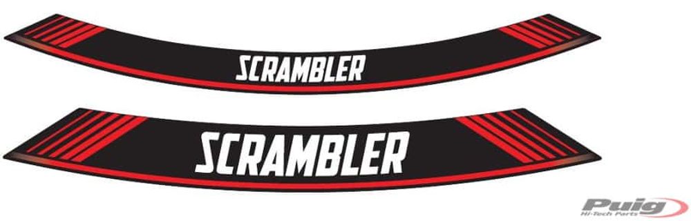 PUIG 9134R Rim Strips Specials passend fuer DUCATI SCRAMBLER ICON Rot
