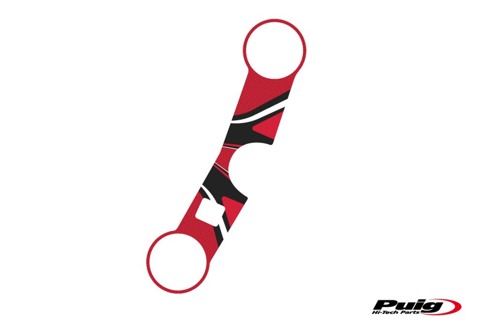 PUIG 6941R Radikal Yoke Protector passend fuer SUZUKI GSX-R750 Rot