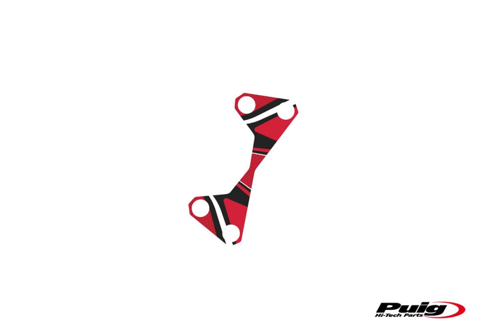 PUIG 6952R Radikal Yoke Protector passend fuer KAWASAKI Z1000 Rot