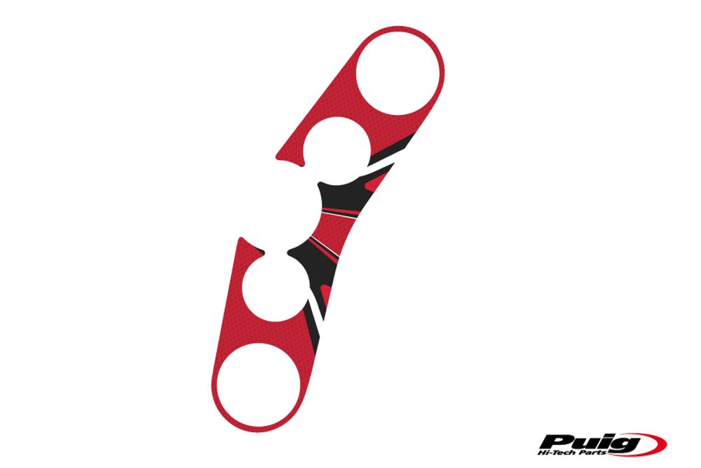 PUIG 6918R Radikal Yoke Protector passend fuer SUZUKI GSR750 Rot