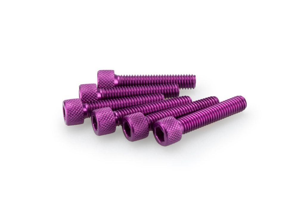 PUIG 0258L Muttern aus Anodisierten Aluminium passend fuer UNIVERSAL UNIVERSAL Lila