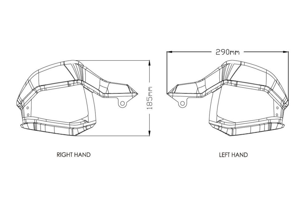 PUIG 8948H Handschutzverlängerung passend fuer HONDA CRF1000L AFRICA TWIN Getönt