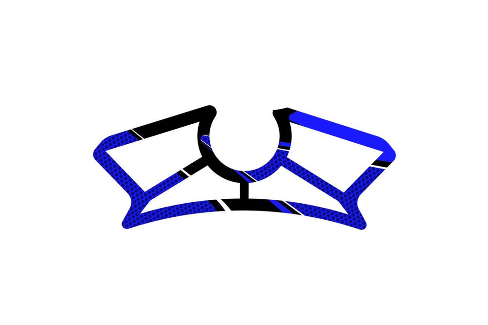 PUIG 8333A Radikal Yoke Protector passend fuer YAMAHA YZF-R3 Blau
