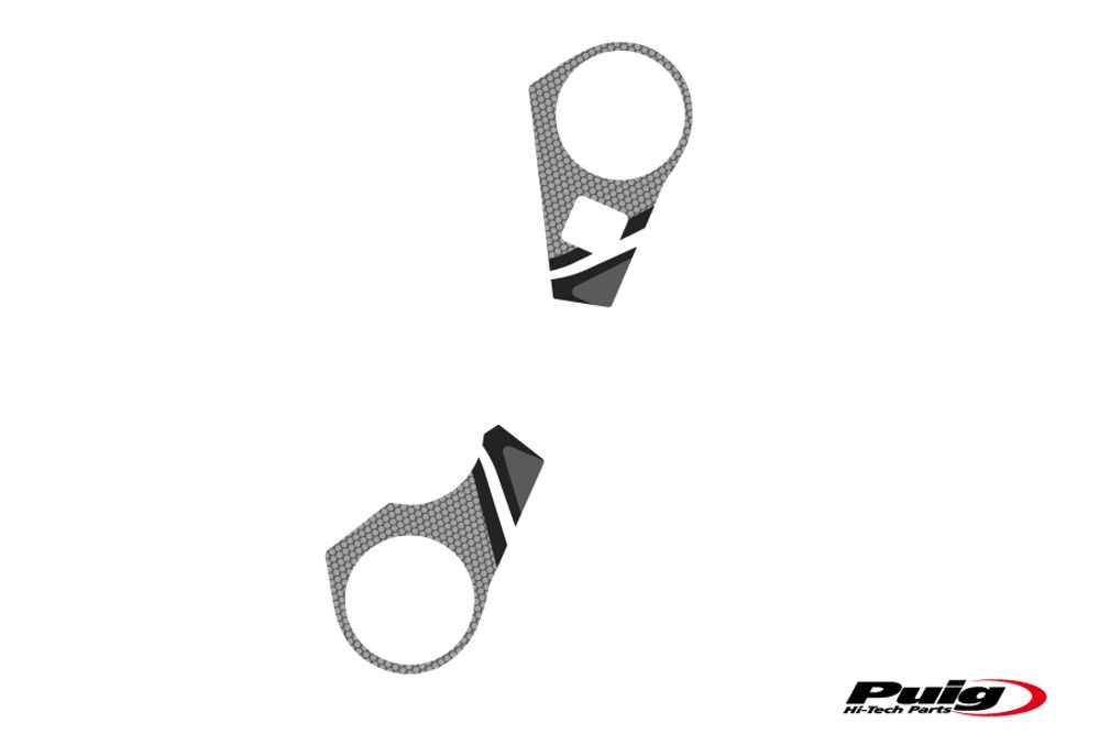PUIG 6915U Radikal Yoke Protector passend fuer SUZUKI GSX-R1000 Grau