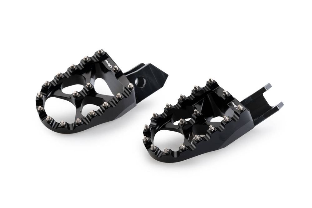 PUIG 21091N Fussrasten Off-Road passend fuer HONDA CRF1100L AFRICA TWIN Schwarz