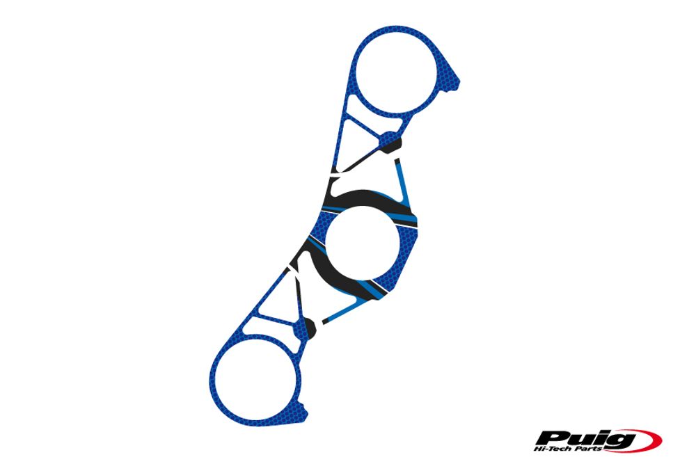 PUIG 6908A Radikal Yoke Protector passend fuer YAMAHA YZF-R1 Blau