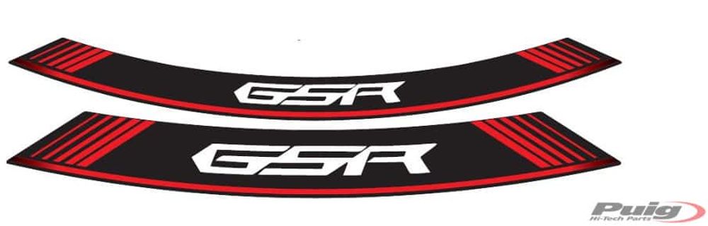 PUIG 5989R Rim Strips Specials passend fuer SUZUKI GSR600 Rot