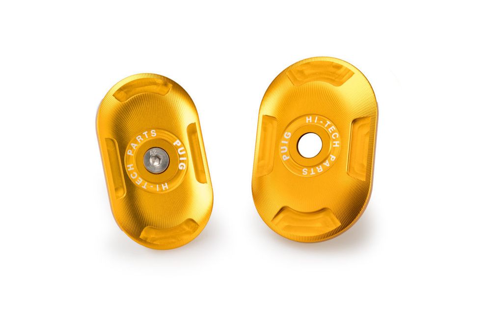 PUIG 21089O Aluminium-Fahrgestellabdeckungen passend fuer YAMAHA MT-09 Gold