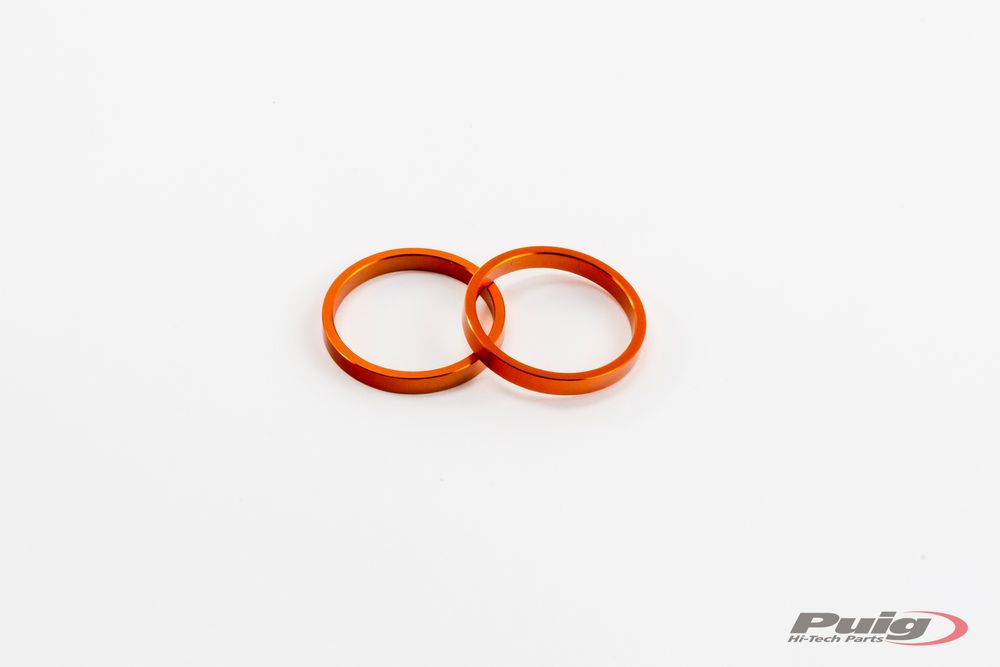 PUIG 9170T Kurze Lenkerendgewichte mit Ring passend fuer BMW F800R Orange