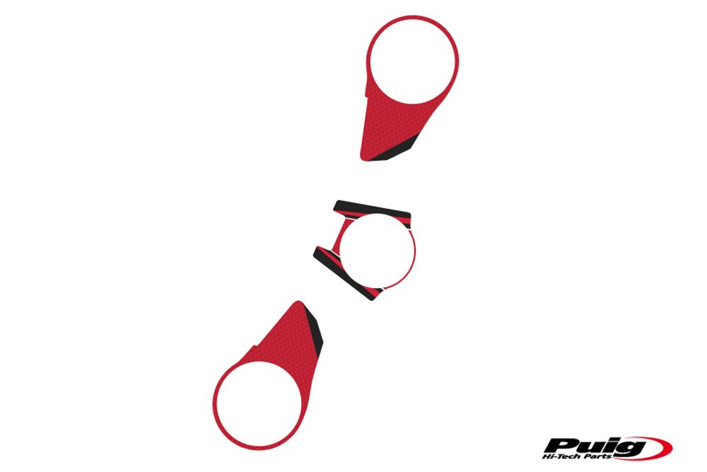 PUIG 9172R Radikal Yoke Protector passend fuer APRILIA RSV4 R Rot