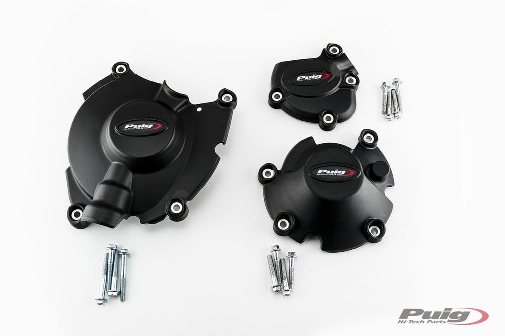 PUIG 21518N Motorschutzhauben Track für Championship passend fuer YAMAHA YZF-R1 Schwarz