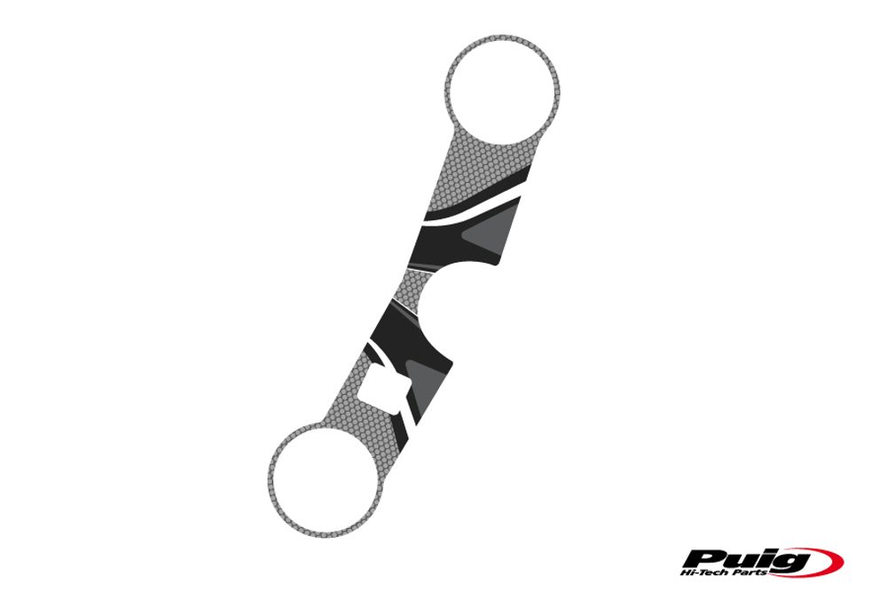 PUIG 6941U Radikal Yoke Protector passend fuer SUZUKI GSX-R750 Grau