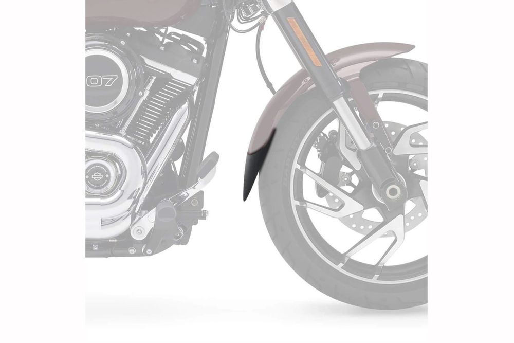 PUIG 21642N Verlängerung des vorderen Schutzblechs passend fuer HARLEY DAVIDSON SOFTAIL LOW RIDER S FXLRS Schwarz