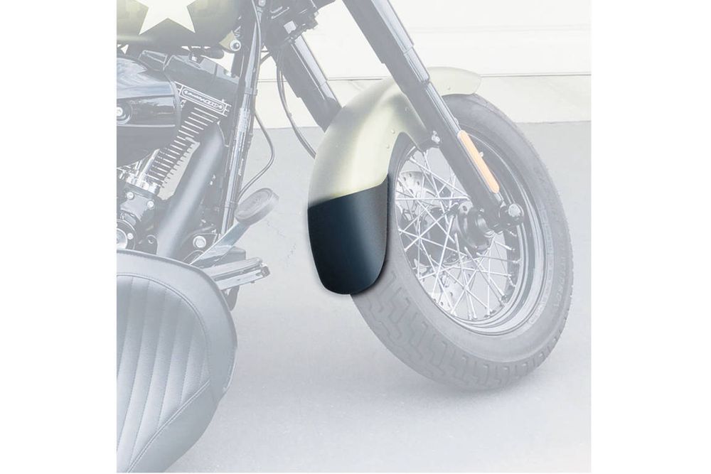 PUIG 21849N Verlängerung des vorderen Schutzblechs passend fuer HARLEY DAVIDSON SOFTAIL SLIM FLSL Schwarz