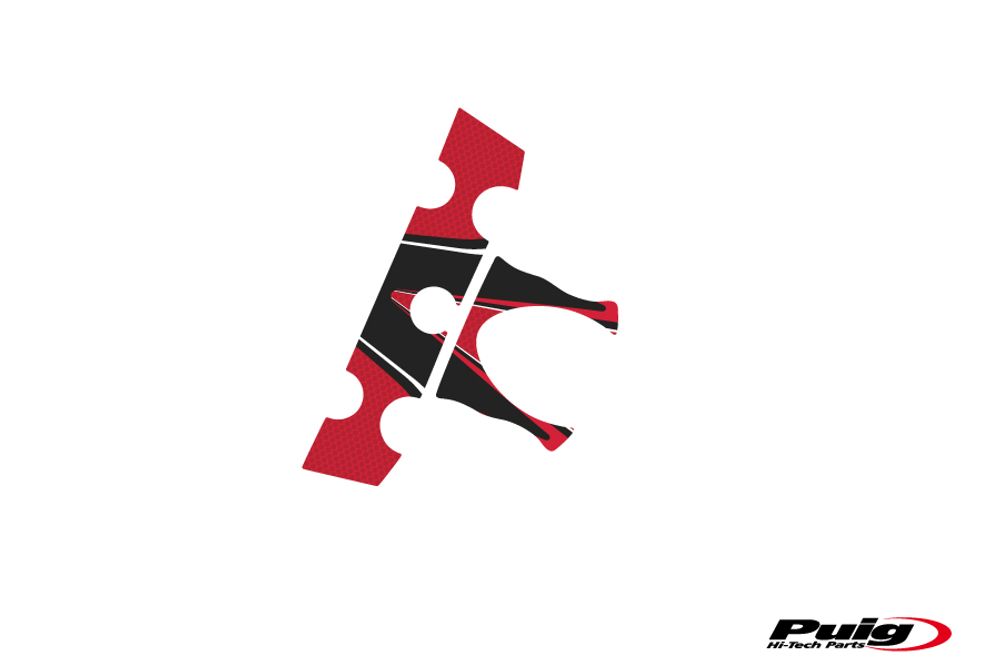 PUIG 6931R Radikal Yoke Protector passend fuer YAMAHA FZ6 FAZER S2 Rot