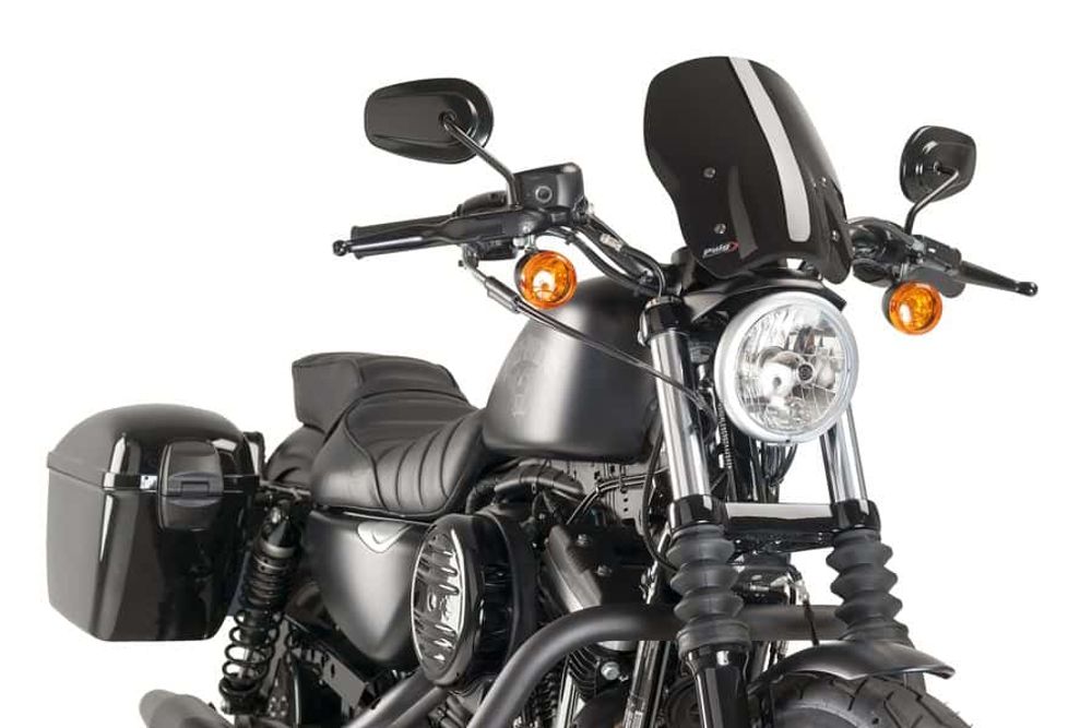 PUIG 9283N New Generation Touring passend fuer HARLEY DAVIDSON SPORTSTER 883 SUPERLOW XL883L Schwarz