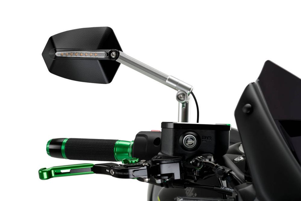 PUIG 015DN GTI Rückspiegel passend fuer KAWASAKI Z750 Schwarz