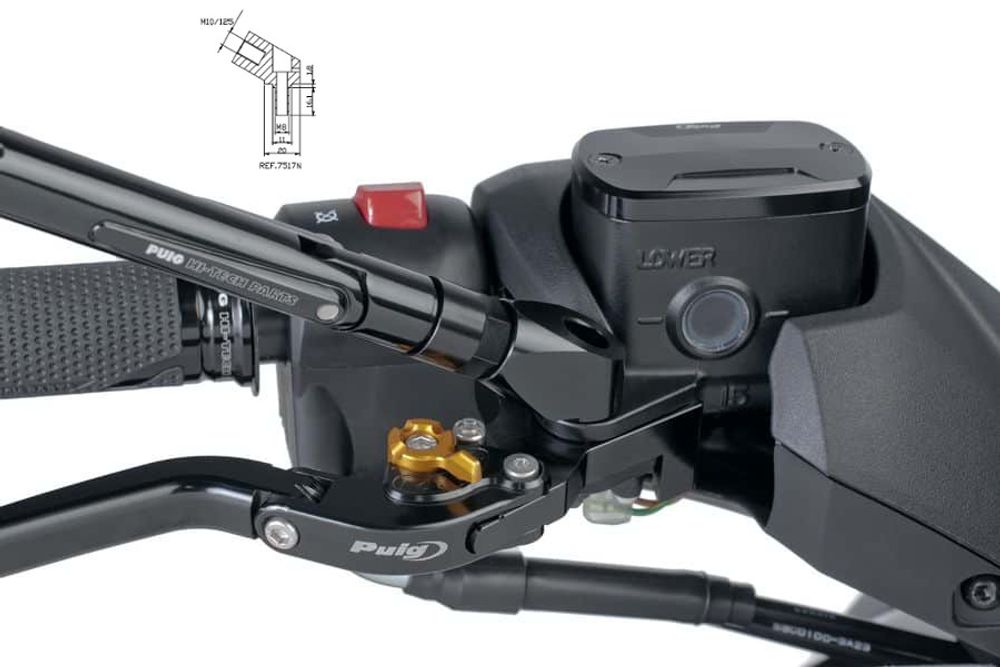 PUIG 7517N Z2 Rückspiegel passend fuer YAMAHA T-MAX 530 Schwarz