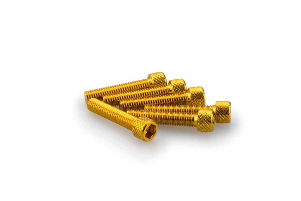 PUIG 0258G Muttern aus Anodisierten Aluminium passend fuer UNIVERSAL UNIVERSAL Gelb