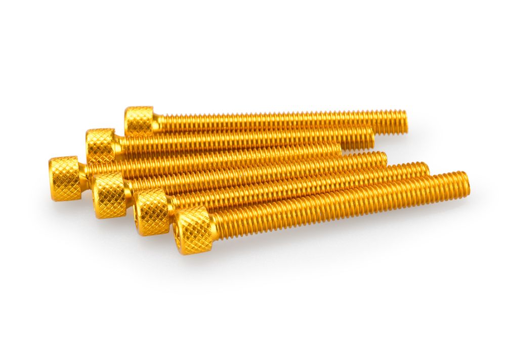 PUIG 0446G Muttern aus Anodisierten Aluminium passend fuer UNIVERSAL UNIVERSAL Gelb