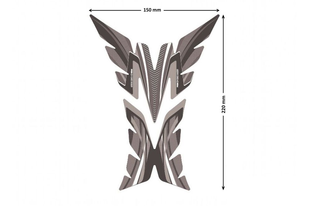 PUIG 6292U Radikal Tankprotektor passend fuer HONDA NT650V DEAUVILLE Grau