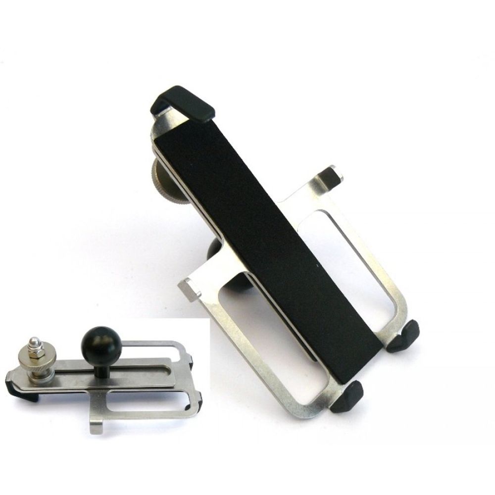RA 6000-2 - 77 x 140-175 mm-50-M5 Edelstahl Smartphone / Handy Halter Kugelflex®