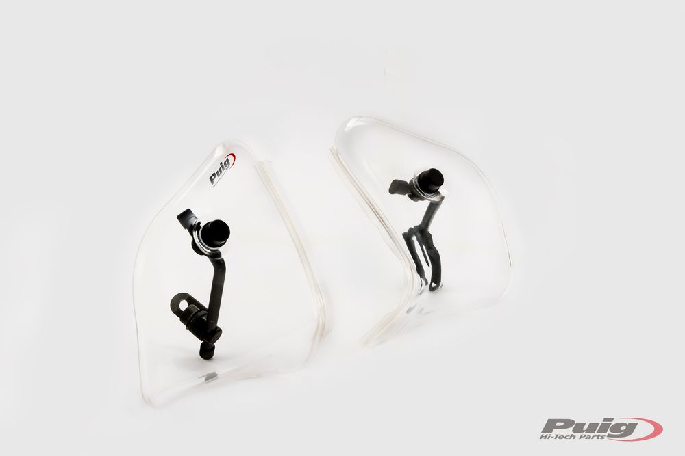 PUIG 6855W Handschutzprotektoren für Rollerscheibe T.X. und T.S. passend fuer PIAGGIO LIBERTY 50 Transparent