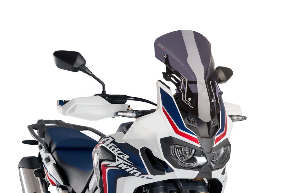 PUIG 9155F Verstellbare Scheibe passend fuer HONDA CRF1000L AFRICA TWIN Stark getönt