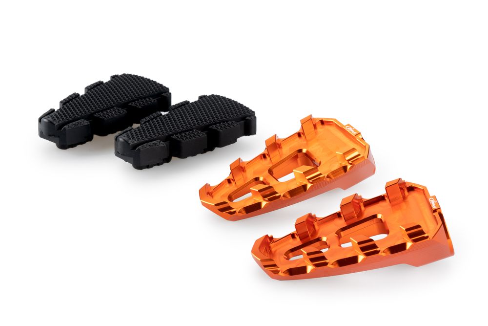 PUIG 20853T Trail 2.0. Fussrasten passend fuer SUZUKI GSX-R750 Orange