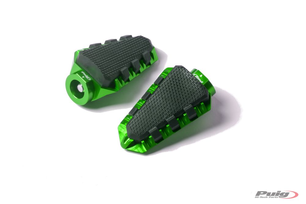 PUIG 7319V Trail Fußrasten passend fuer SUZUKI GSX-R750 Grün