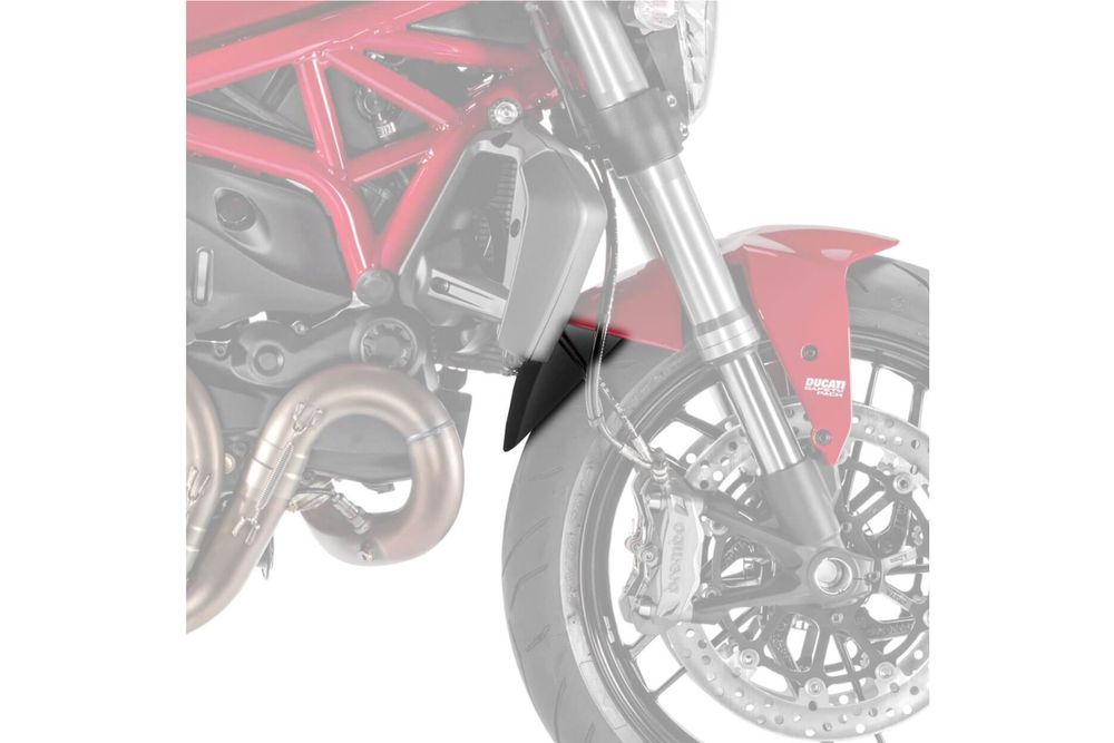 PUIG 3897N Verlängerung des vorderen Schutzblechs passend fuer DUCATI MONSTER 1200 S Schwarz