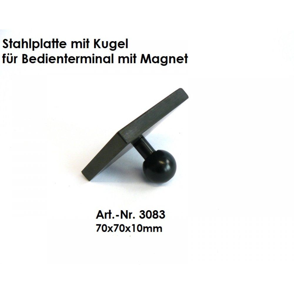 RA 3083 Stahlplatte mit Kugel für Magnet