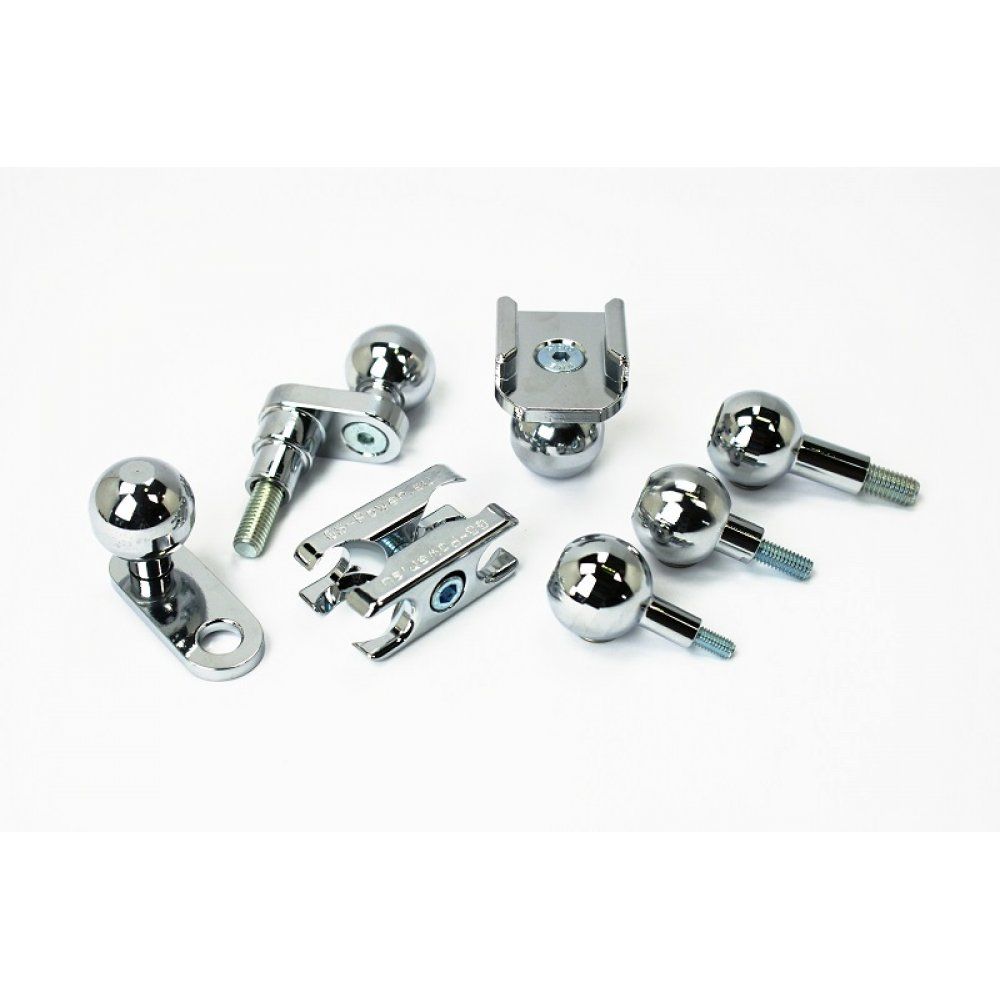 RA 4100c-7 Starterset1 - GoPro Halter Kugelflex® chrom mit 5 Adapterkugeln / Ver