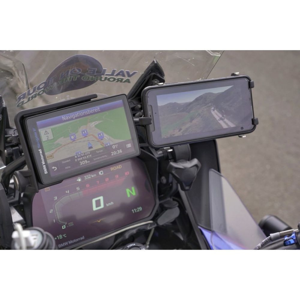 RA 6011-001 Valle on Tour Set2 - Edelstahl Smartphone/Handy Halter Kugelflex® zu