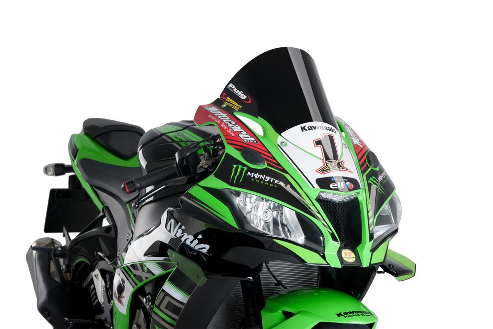 PUIG 9849N R-Racer Scheibe  passend fuer KAWASAKI ZX-10R Schwarz