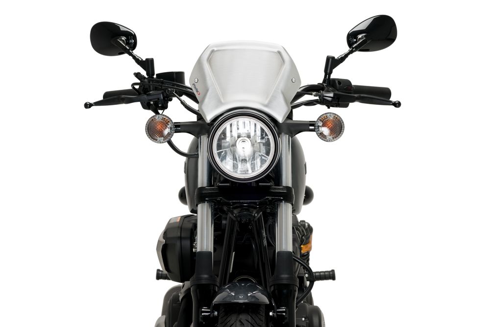 PUIG 3813P ALU Frontplatte  passend fuer YAMAHA XV950 Silber