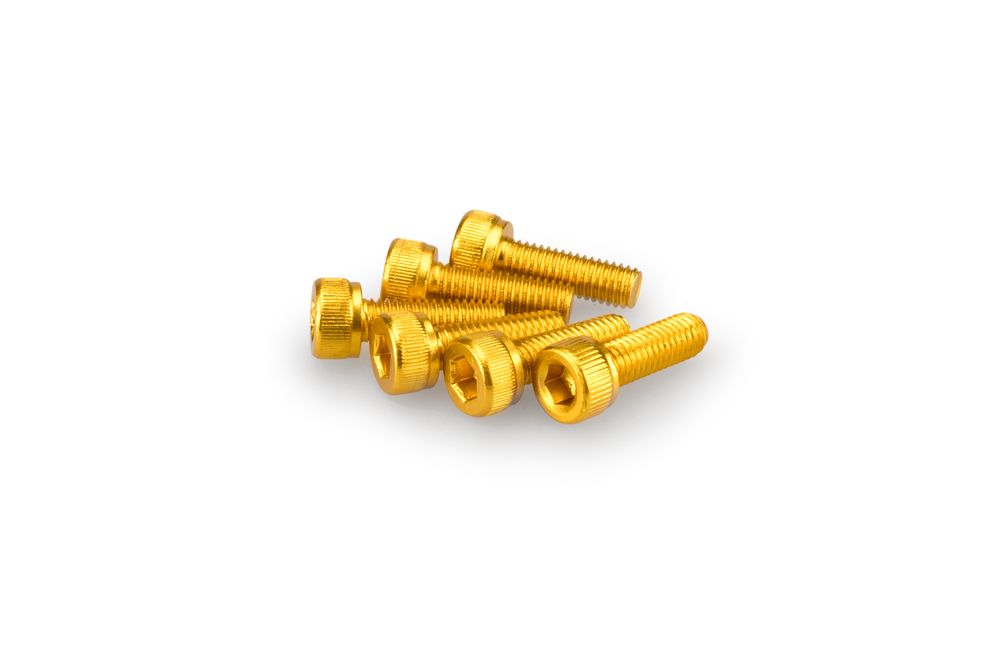 PUIG 0146G Muttern aus Anodisierten Aluminium  passend fuer UNIVERSAL UNIVERSAL Gelb