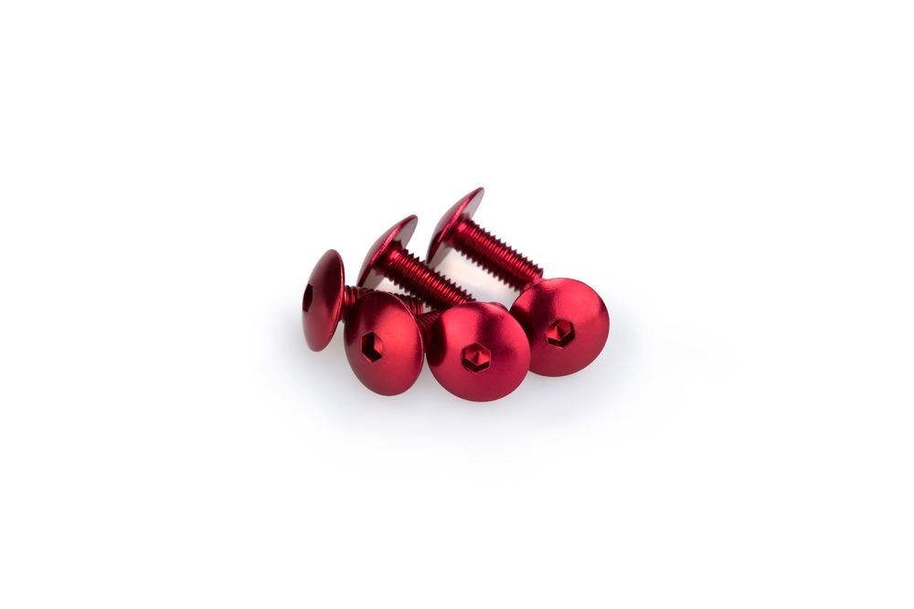 PUIG 0611R Muttern aus Anodisierten Aluminium  passend fuer UNIVERSAL UNIVERSAL Rot