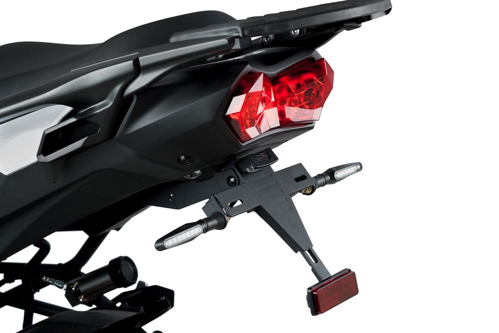PUIG 3495N Kennzeichenhalters  passend fuer KAWASAKI VERSYS 1000 Schwarz