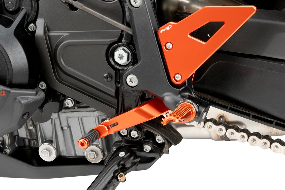 PUIG 22206T Verstellbares Bremsfusspedal  passend fuer KTM 990 DUKE Orange