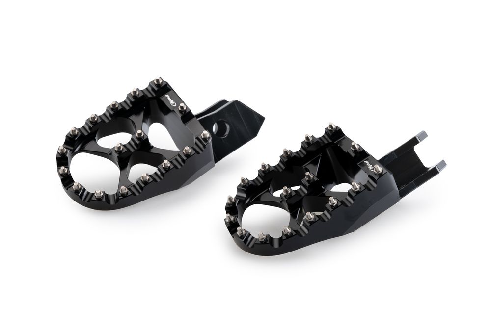 PUIG 21091N Fussrasten Off-Road  passend fuer HONDA CRF1100L AFRICA TWIN Schwarz