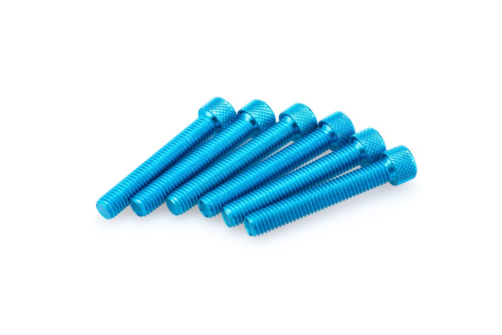 PUIG 0524A Muttern aus Anodisierten Aluminium  passend fuer UNIVERSAL UNIVERSAL Blau