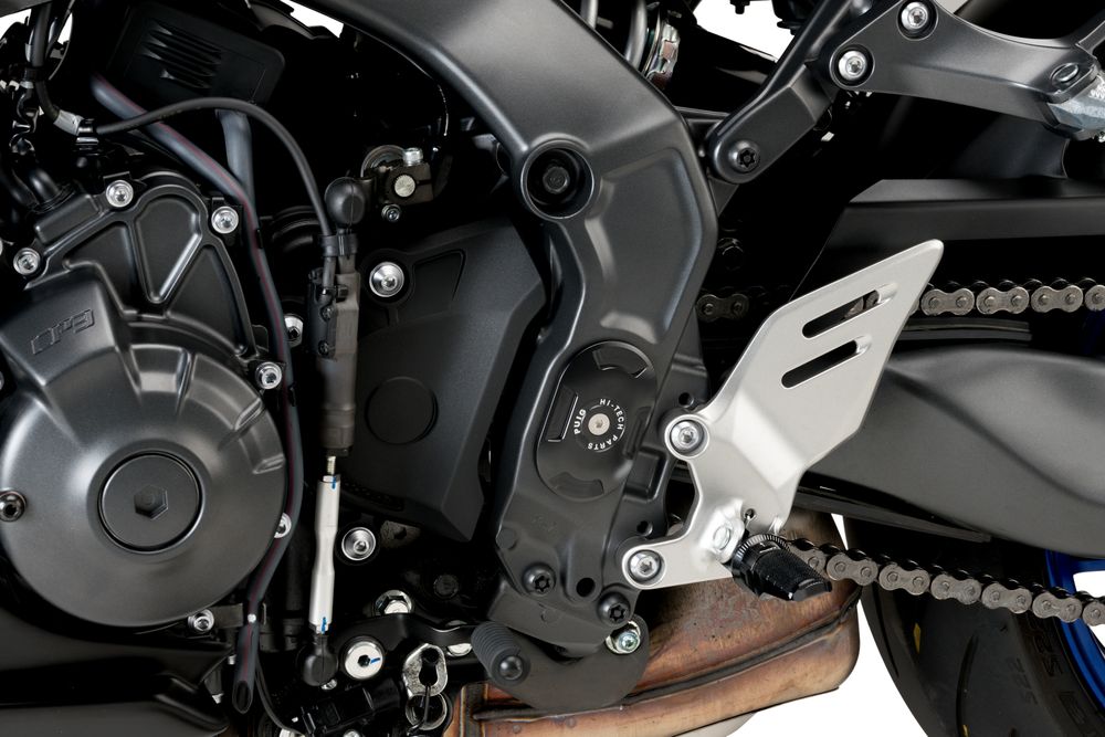 PUIG 21089N Alu Fahrgestellabdeckunge  passend fuer YAMAHA MT-09 Schwarz
