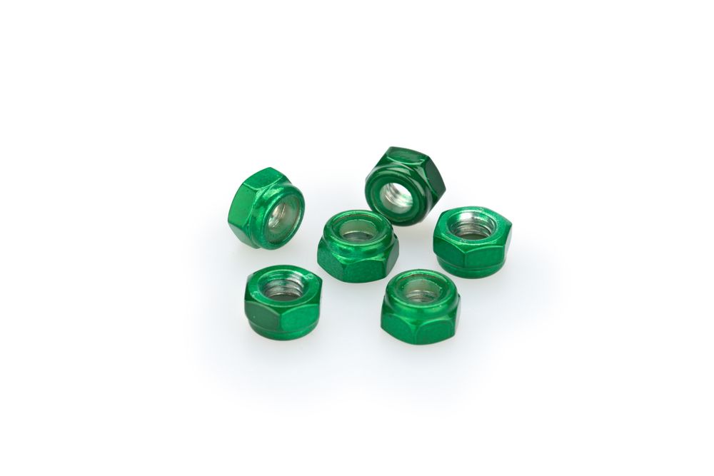 PUIG 0736G Muttern aus Anodisierten Aluminium  passend fuer UNIVERSAL UNIVERSAL Gelb