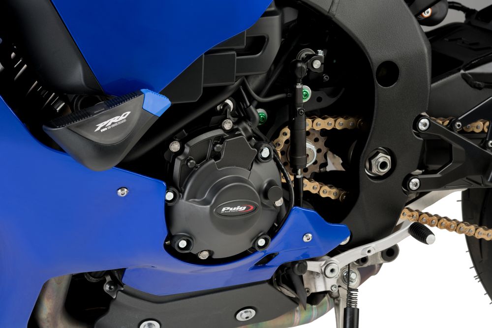 PUIG 21518N Motorschutzhauben Track für Championship  passend fuer YAMAHA YZF-R1 Schwarz