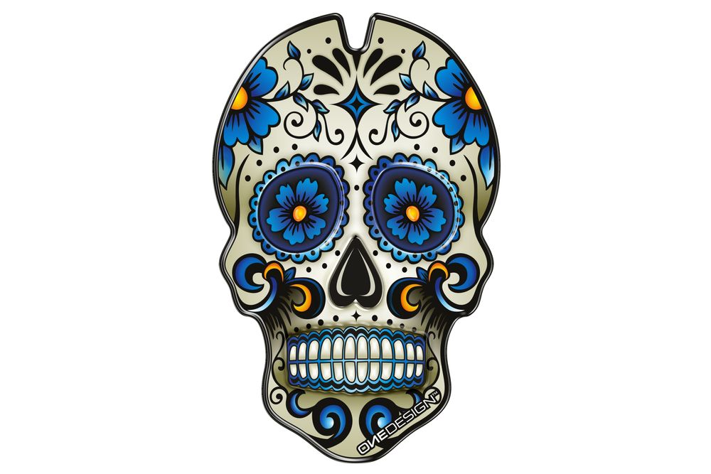 PUIG 3673A Skull Tankprotektor   passend fuer HONDA NT650V DEAUVILLE Blau