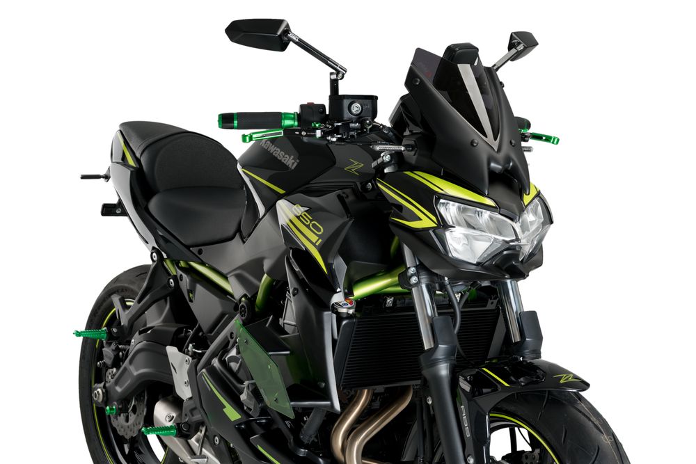 PUIG 20328V Naked Side  Spoiler  passend fuer KAWASAKI Z650 Grün