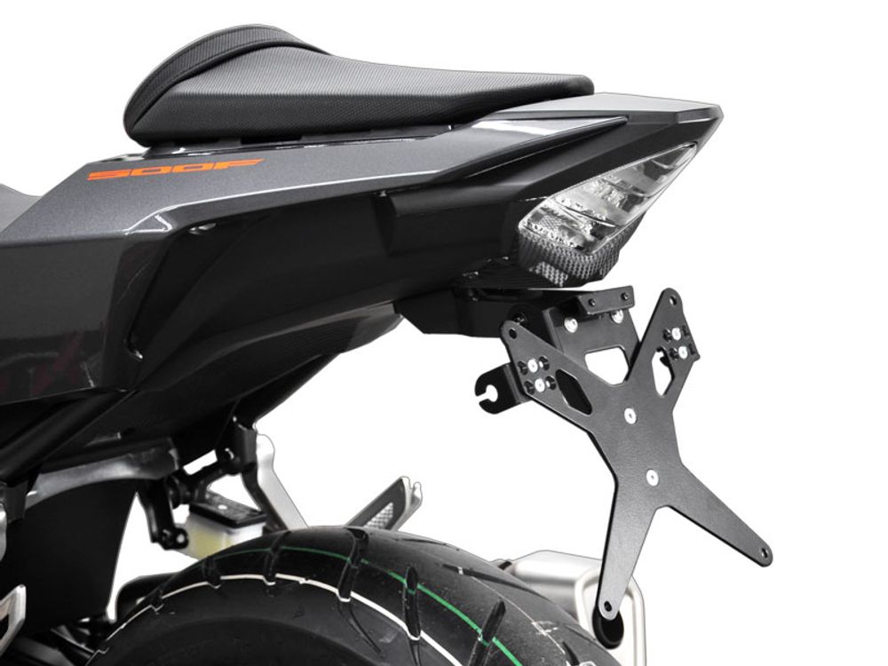 Ibex 10006507 Kompatibel/Ersatz für Kennzeichenhalter Honda CB 500 F BJ 2016-21 Schwarz